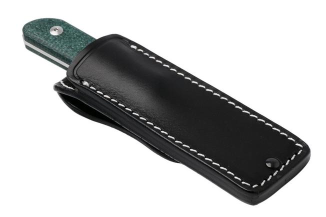 Afbeelding voor StraightLine Scorer SC-GB Stonewashed MagnaCut, Green Burlap Micarta, vaststaand mes
