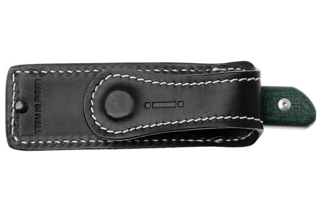 Afbeelding voor StraightLine Scorer SC-GB Stonewashed MagnaCut, Green Burlap Micarta, vaststaand mes