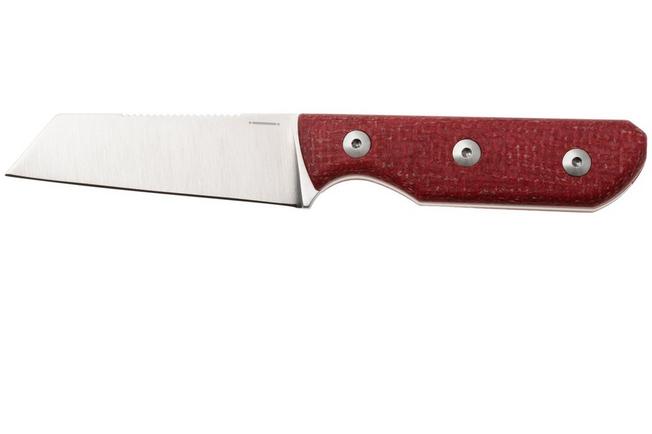 Afbeelding voor StraightLine Scorer SC-RB Satin MagnaCut, Red Burlap Micarta, vaststaand mes