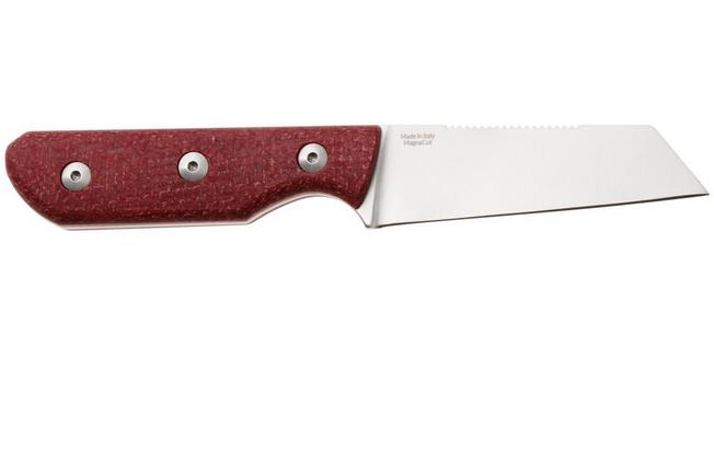 Afbeelding voor StraightLine Scorer SC-RB Satin MagnaCut, Red Burlap Micarta, vaststaand mes