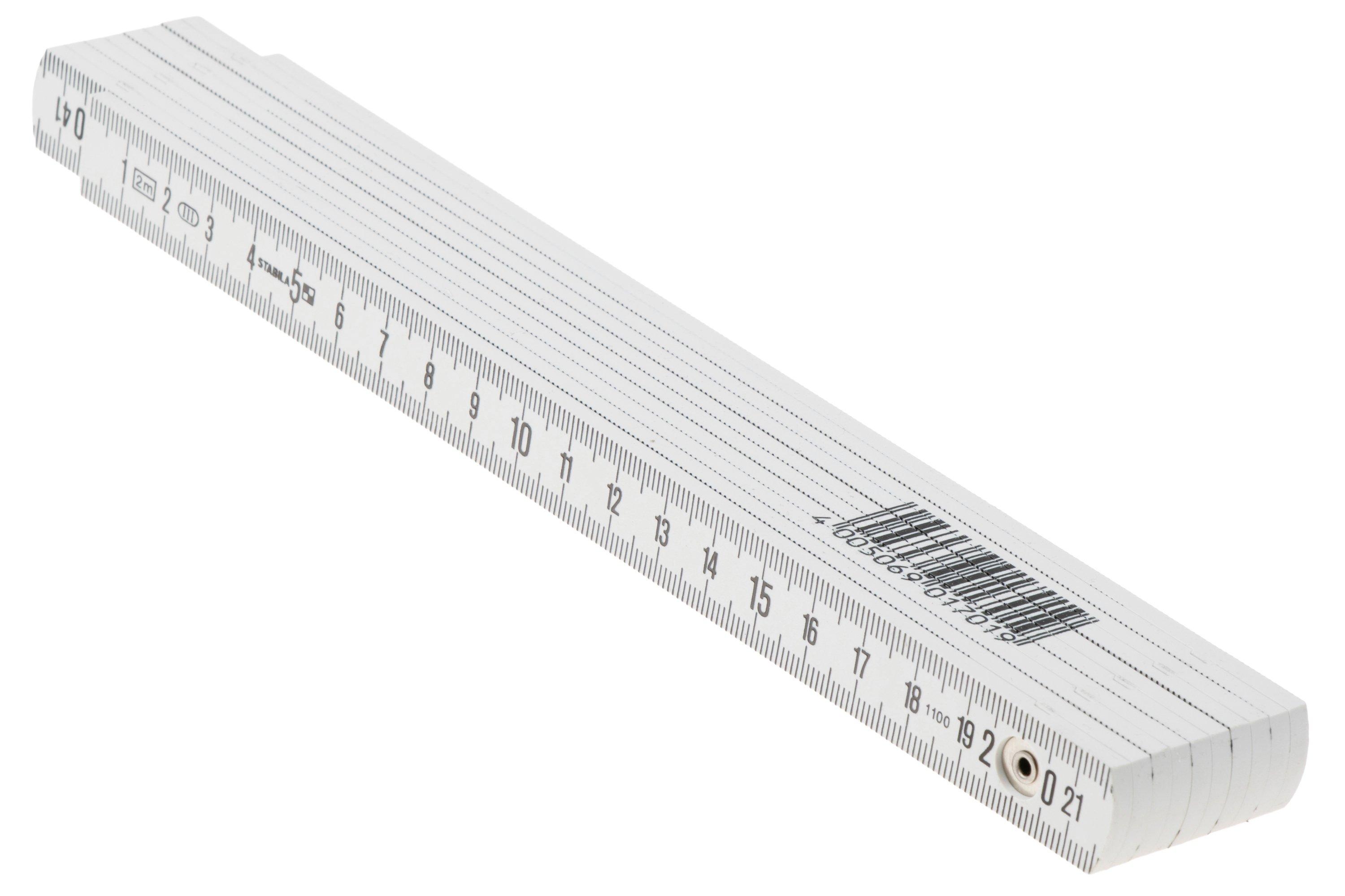 Stabila Plastic Folding Rule Type 1107 01701 white, 2 m ...