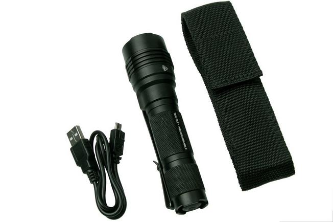 Petite lampe de poche noire de 1000 lumens Lampe de poche portable Lampe de  poche USB