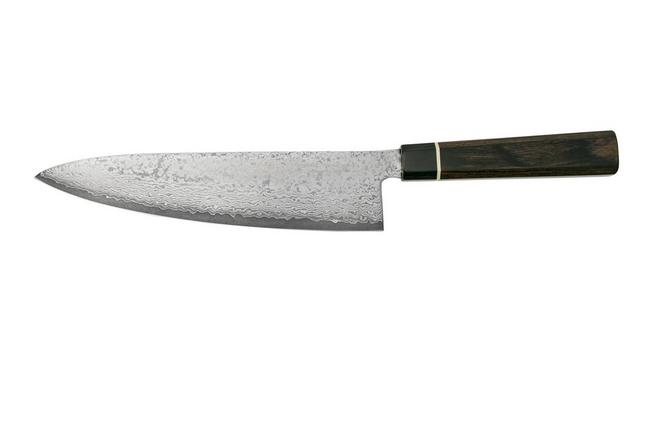 Cuchillo japonés Chef Suncraft Senzo Black 20 cm Damasco negro