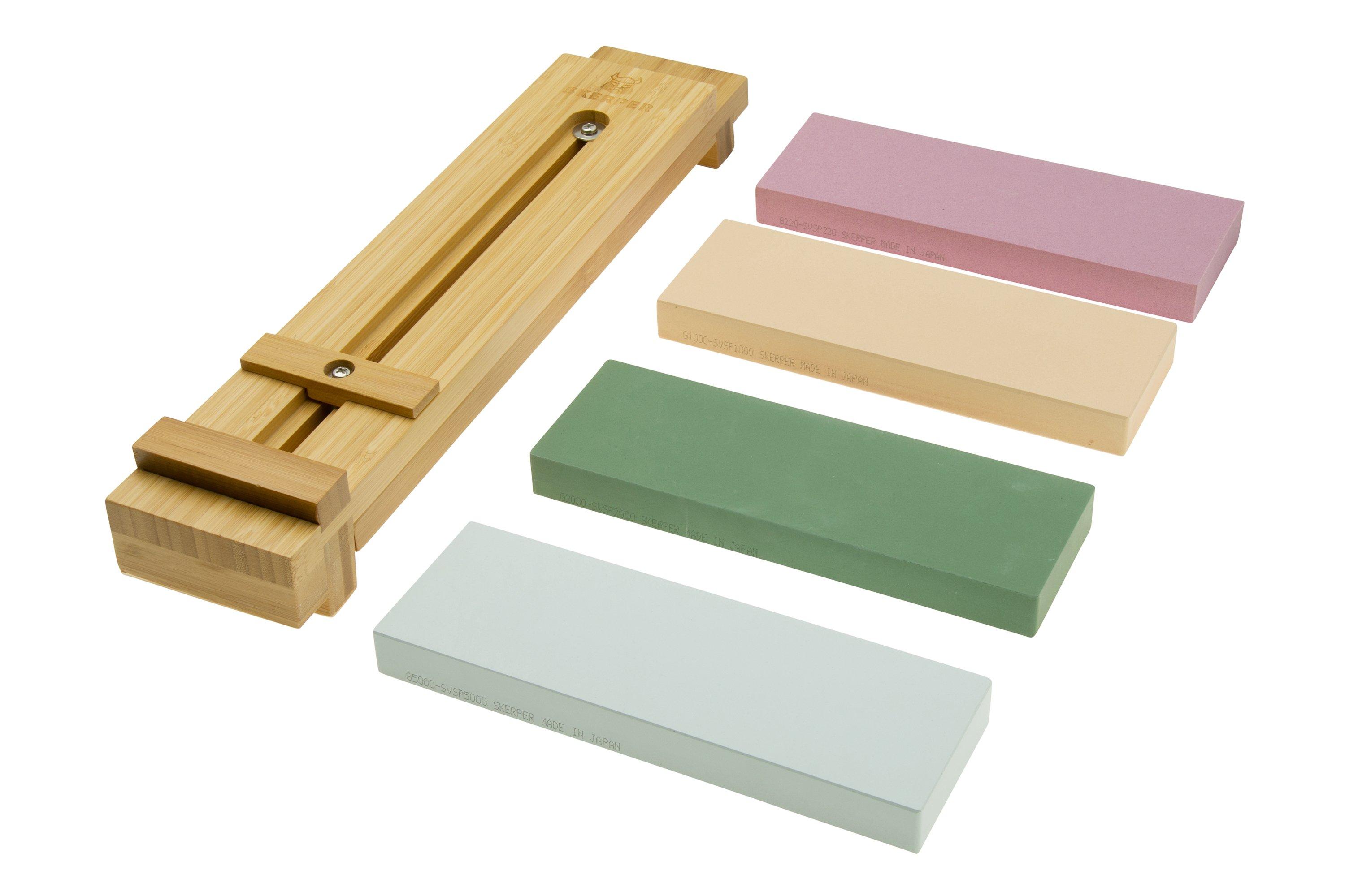 Skerper Professional sharpening set 220, 1000, 2000, 5000 grit with