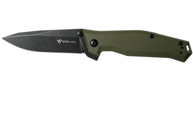Image for Steel Will Apostate 1157 OD Green, Blackwashed pocket knife