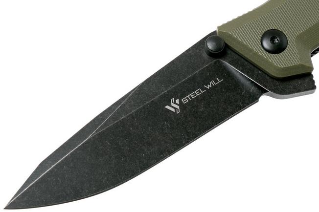 Image for Steel Will Apostate 1157 OD Green, Blackwashed pocket knife