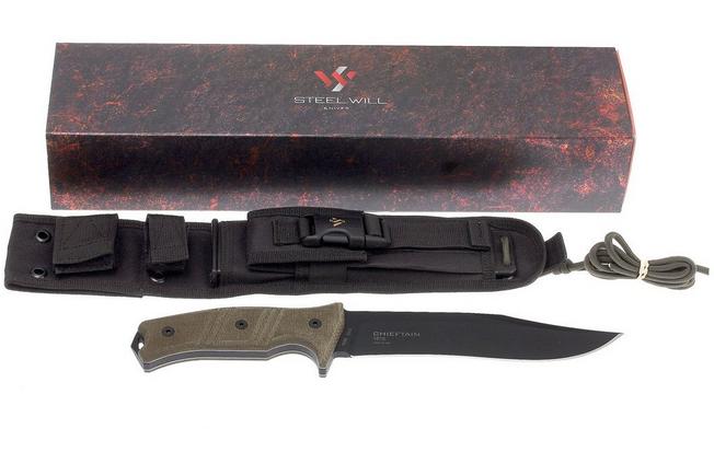 Image for Steel Will Chieftain 1610 fixed knife, green