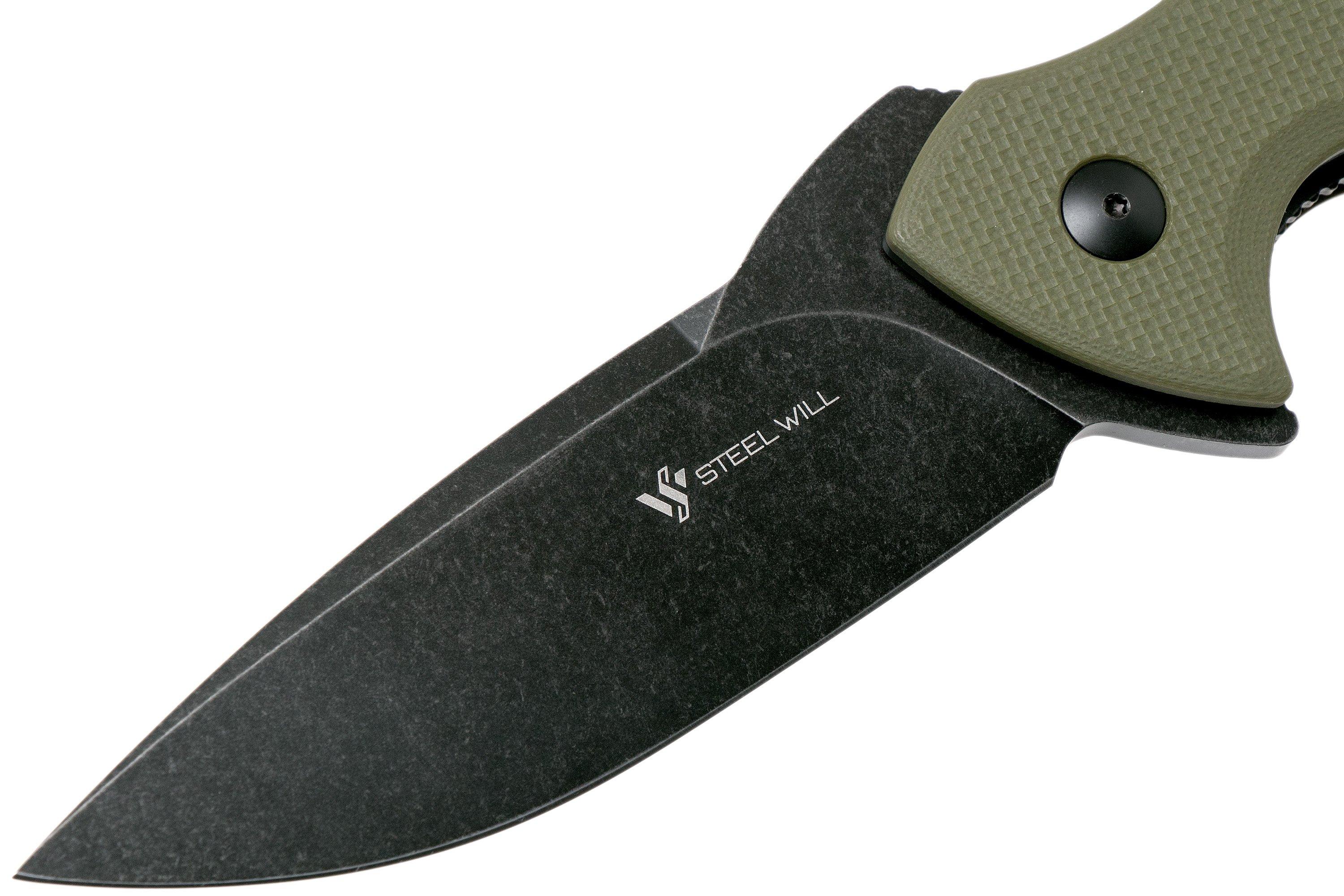 Steel Will Plague Doctor F16-33, OD green black, pocket knife