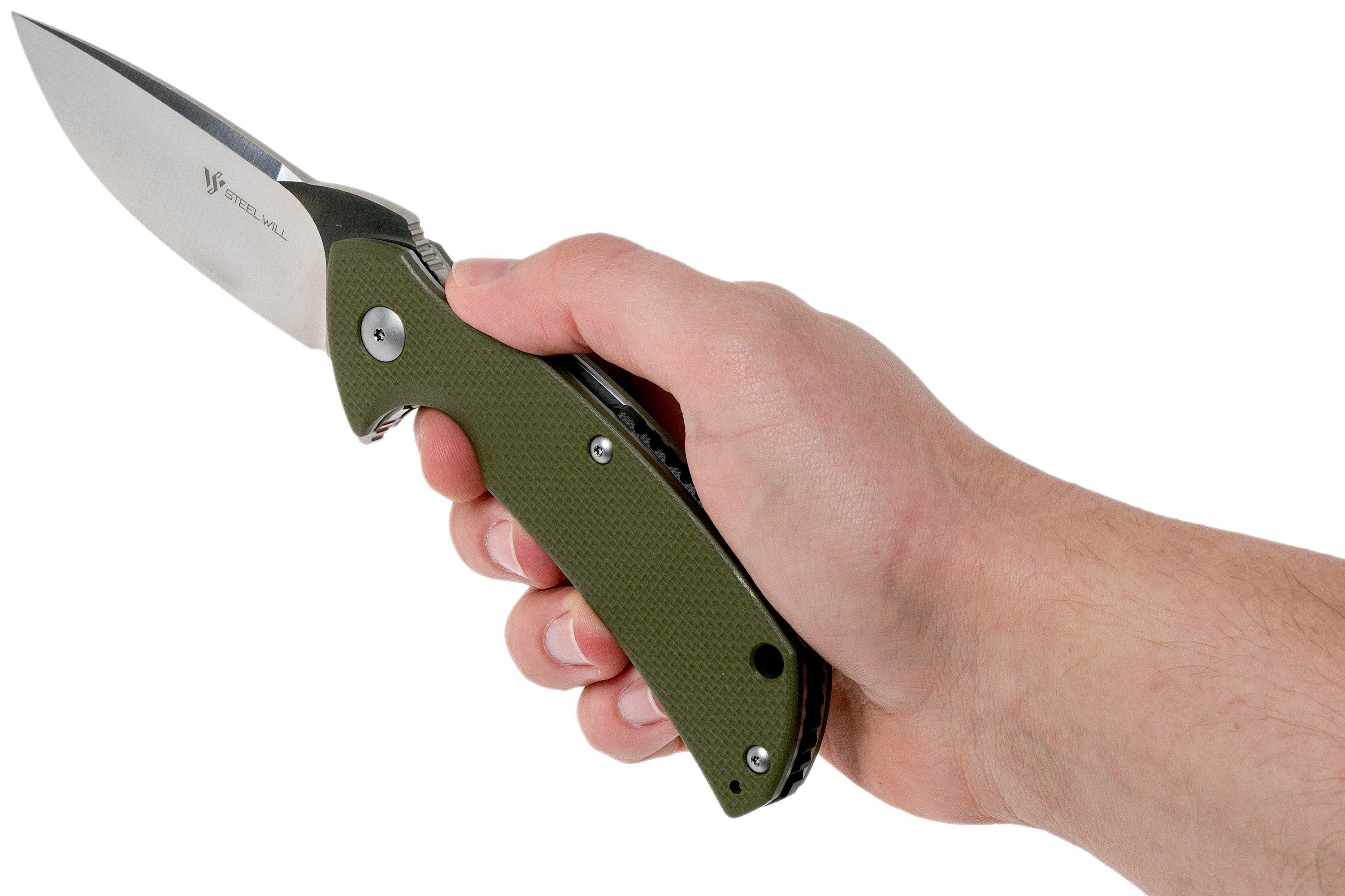 Steel Will Plague Doctor F16M-02, OD green, pocket knife ...