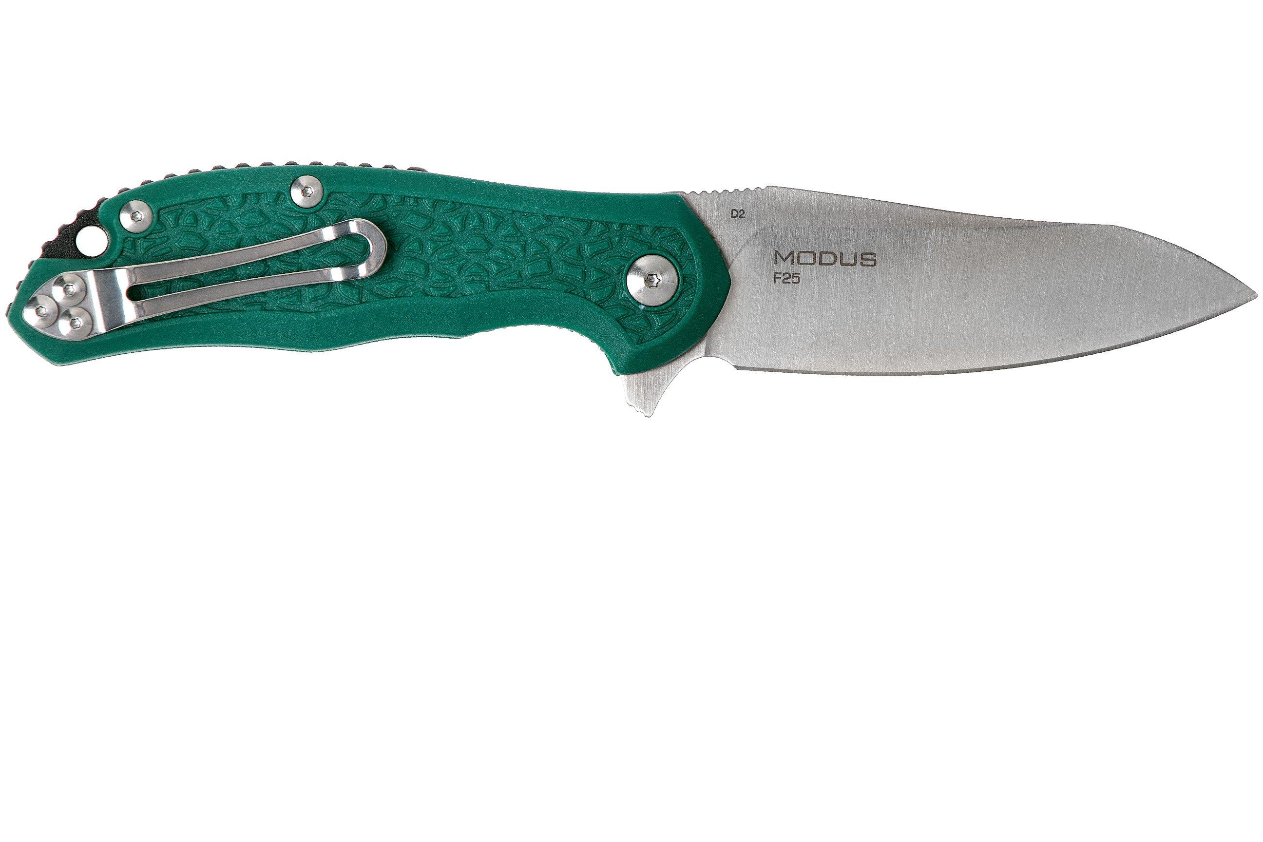 Steel Will Modus F25-12 Green FRN, D2 blade, pocket knife ...