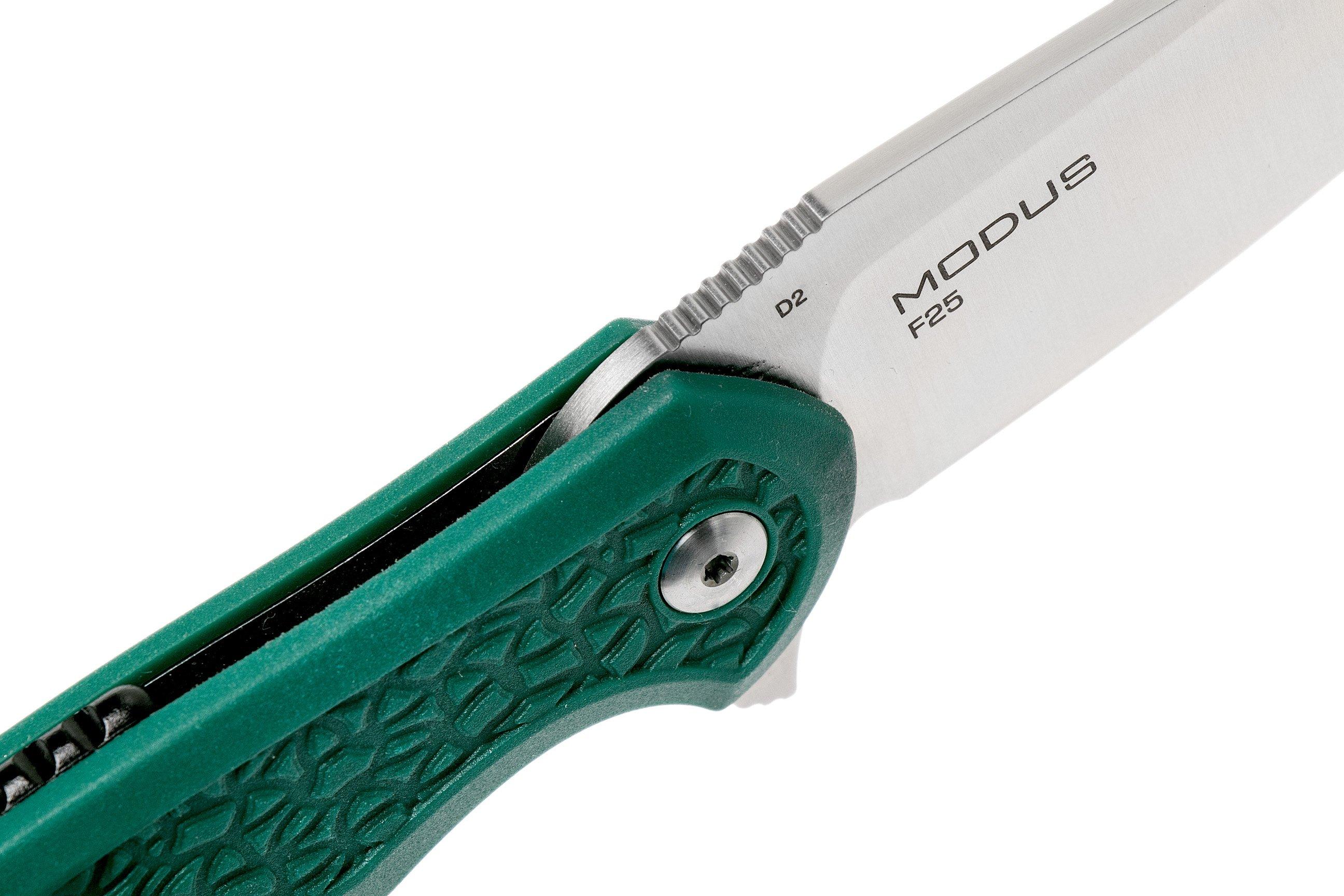 Steel Will Modus F25-12 Green FRN, D2 blade, pocket knife ...