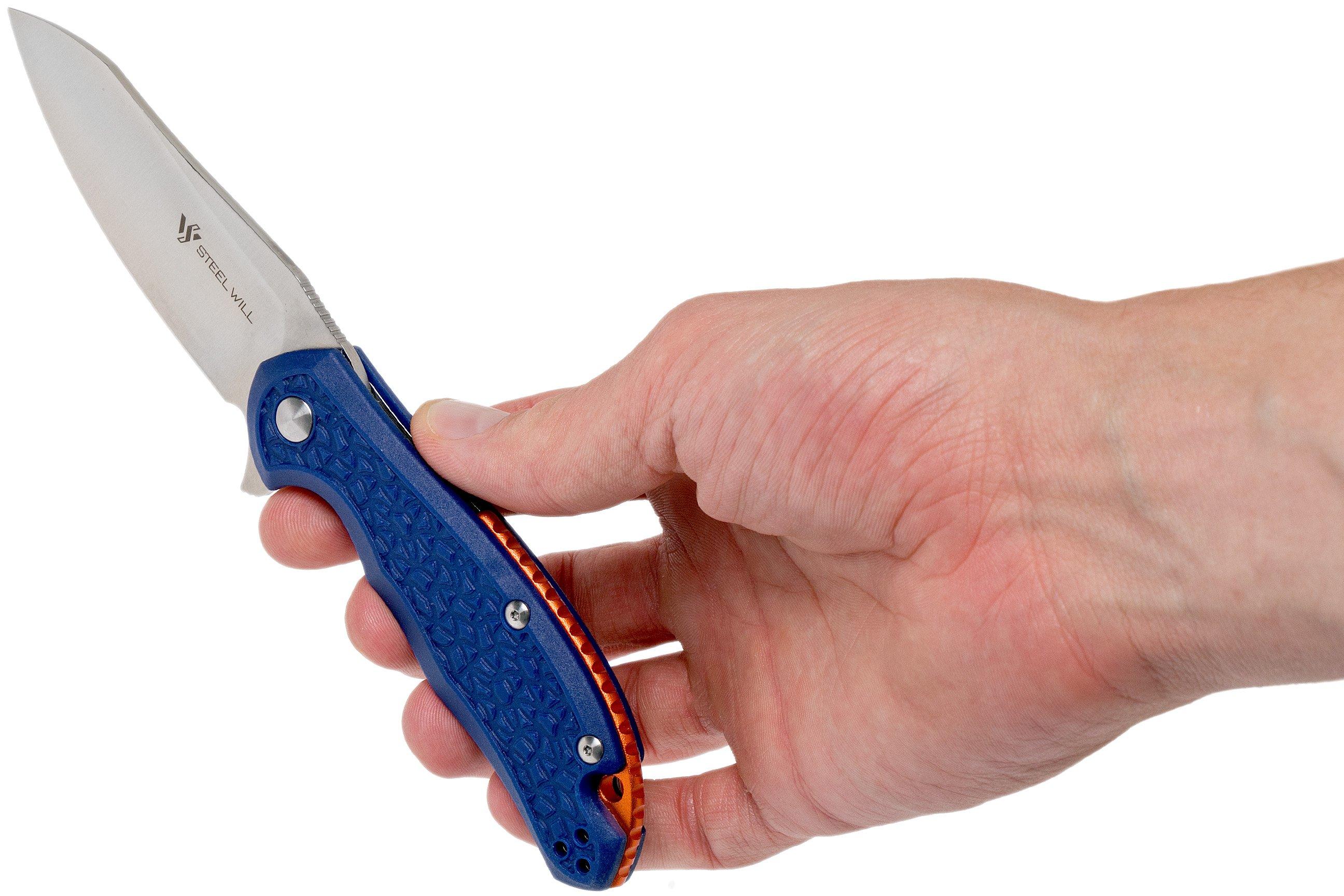 Steel Will Modus F25-13 Blue FRN, D2 blade, pocket knife ...