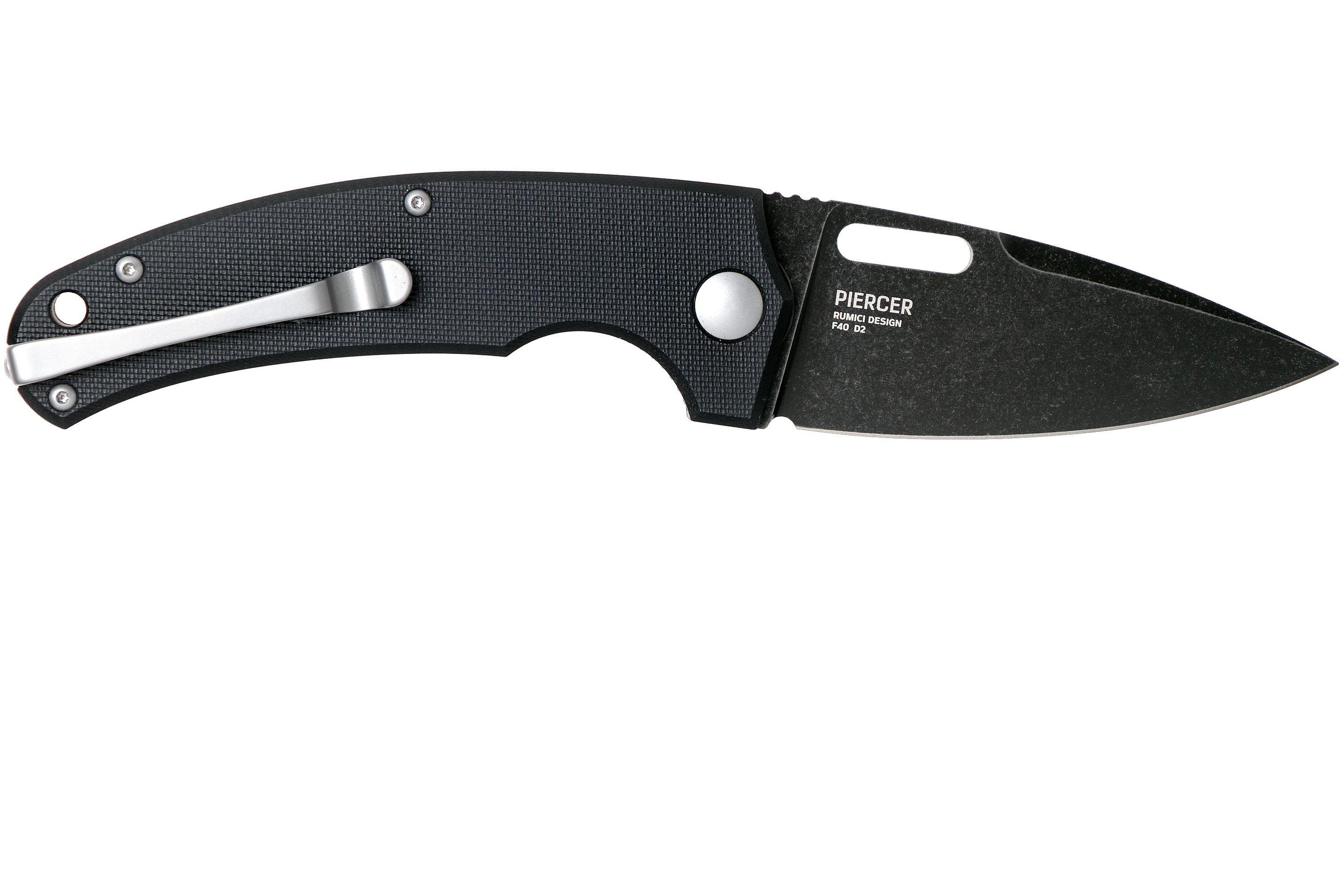 Steel Will Piercer F40-09 Blackwashed, Black G10, Linerlock pocket ...