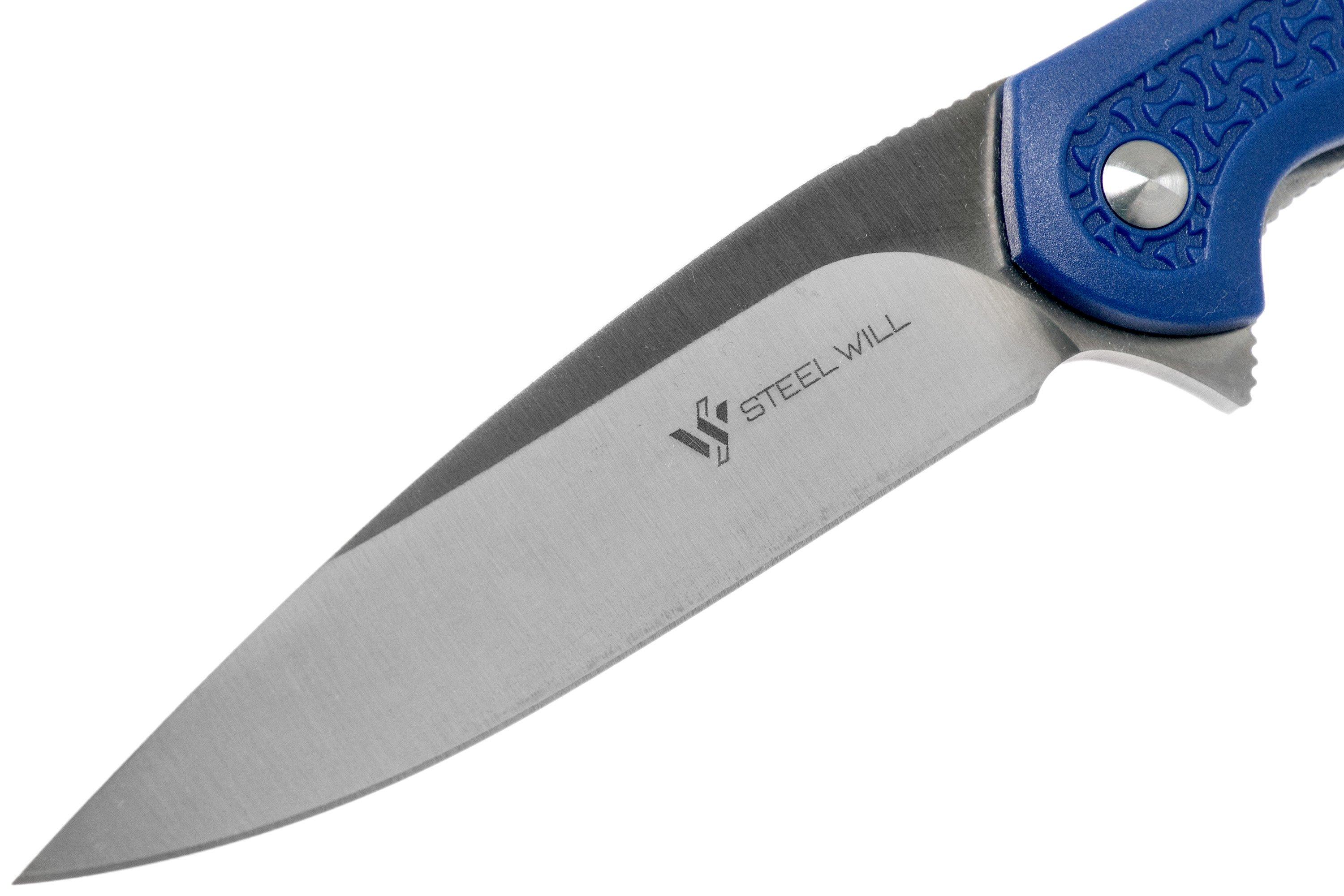 Steel Will Intrigue F4516 Blue FRN, Blue Standoffs, pocket knife