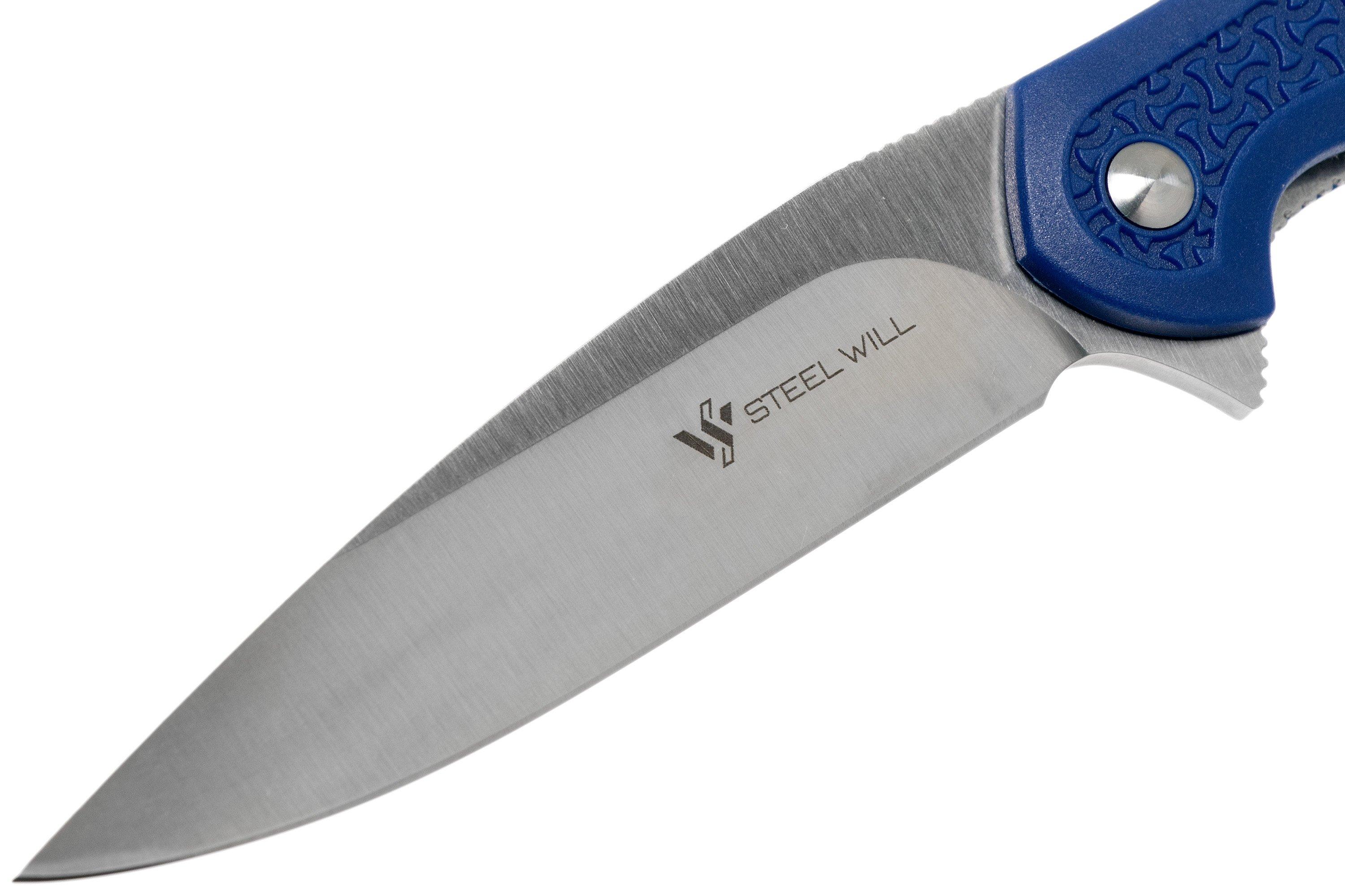 Steel Will Intrigue F45-17 Blue FRN, Red Standoffs, pocket knife ...