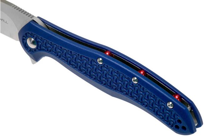 Imagen para Steel Will Intrigue F45-17 Blue FRN, Red Standoffs, navaja