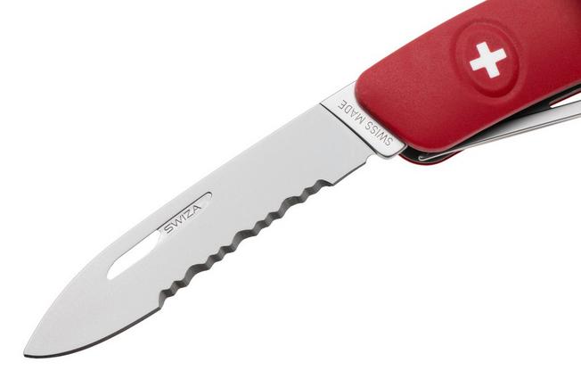 Afbeelding voor Swiza CH05T R AM, KCR.0056.1900, Red Helvetix, Zwitsers zakmes, partly serrated, 7 tools