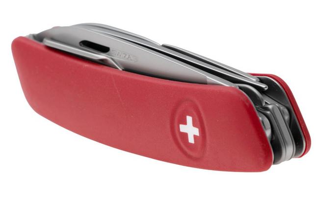 Afbeelding voor Swiza CH05T R AM, KCR.0056.1900, Red Helvetix, Zwitsers zakmes, partly serrated, 7 tools