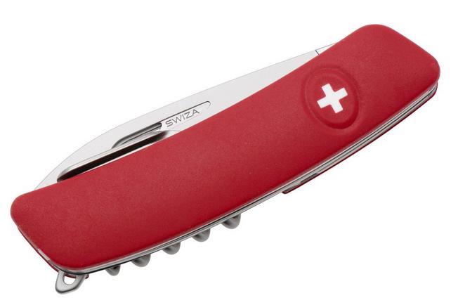 Afbeelding voor Swiza CH05T R AM, KCR.0056.1900, Red Helvetix, Zwitsers zakmes, partly serrated, 7 tools