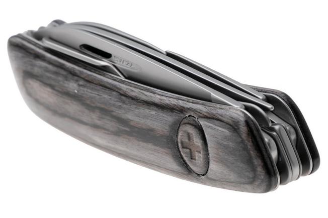 Afbeelding voor Swiza CH05T R AM, KCR.0056.6510, Laminate Black, Zwitsers zakmes, partly serrated, 7 tools