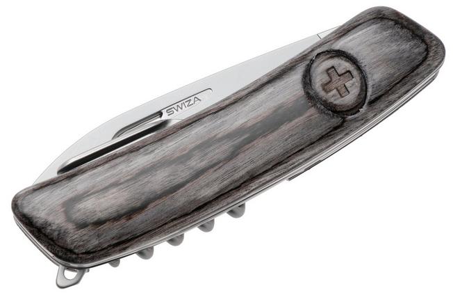 Afbeelding voor Swiza CH05T R AM, KCR.0056.6510, Laminate Black, Zwitsers zakmes, partly serrated, 7 tools