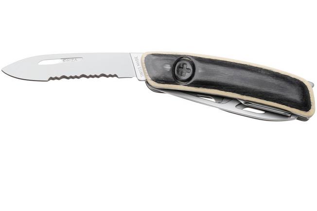 Afbeelding voor Swiza CH05T R AM, KCR.0056.6520, Laminate White, Zwitsers zakmes, partly serrated, 7 tools