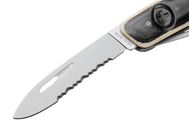 Afbeelding voor Swiza CH05T R AM, KCR.0056.6520, Laminate White, Zwitsers zakmes, partly serrated, 7 tools