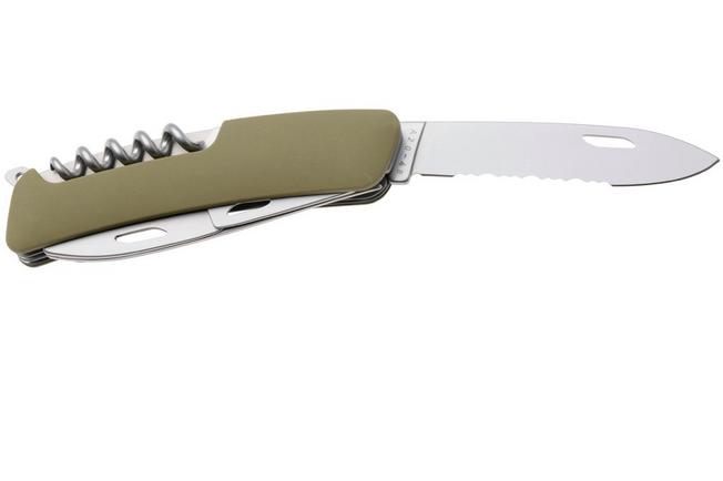 Afbeelding voor Swiza CH05T R AM, KCR.0056.1050, Olive Green, Zwitsers zakmes, partly serrated, 7 tools
