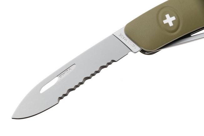 Afbeelding voor Swiza CH05T R AM, KCR.0056.1050, Olive Green, Zwitsers zakmes, partly serrated, 7 tools