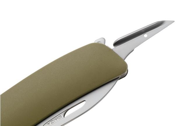 Afbeelding voor Swiza CH05T R AM, KCR.0056.1050, Olive Green, Zwitsers zakmes, partly serrated, 7 tools