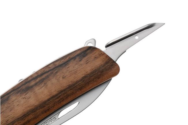 Afbeelding voor Swiza CH05T R AM, KCR.0056.6300, Walnut, Zwitsers zakmes, partly serrated, 7 tools