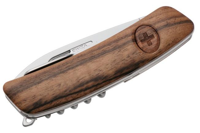 Afbeelding voor Swiza CH05T R AM, KCR.0056.6300, Walnut, Zwitsers zakmes, partly serrated, 7 tools