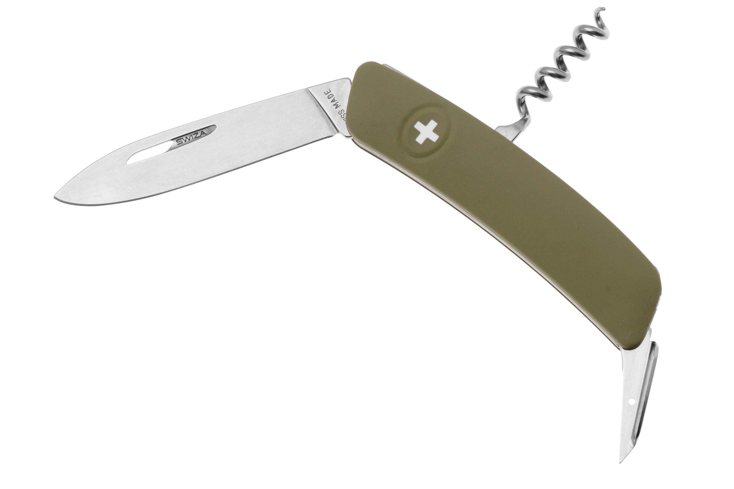 SWIZA FILIX D01 Coltello Svizzero, Lama 75mm In Acciaio 440 Con Blocco, 6 Funzioni, Mimetica Arancione