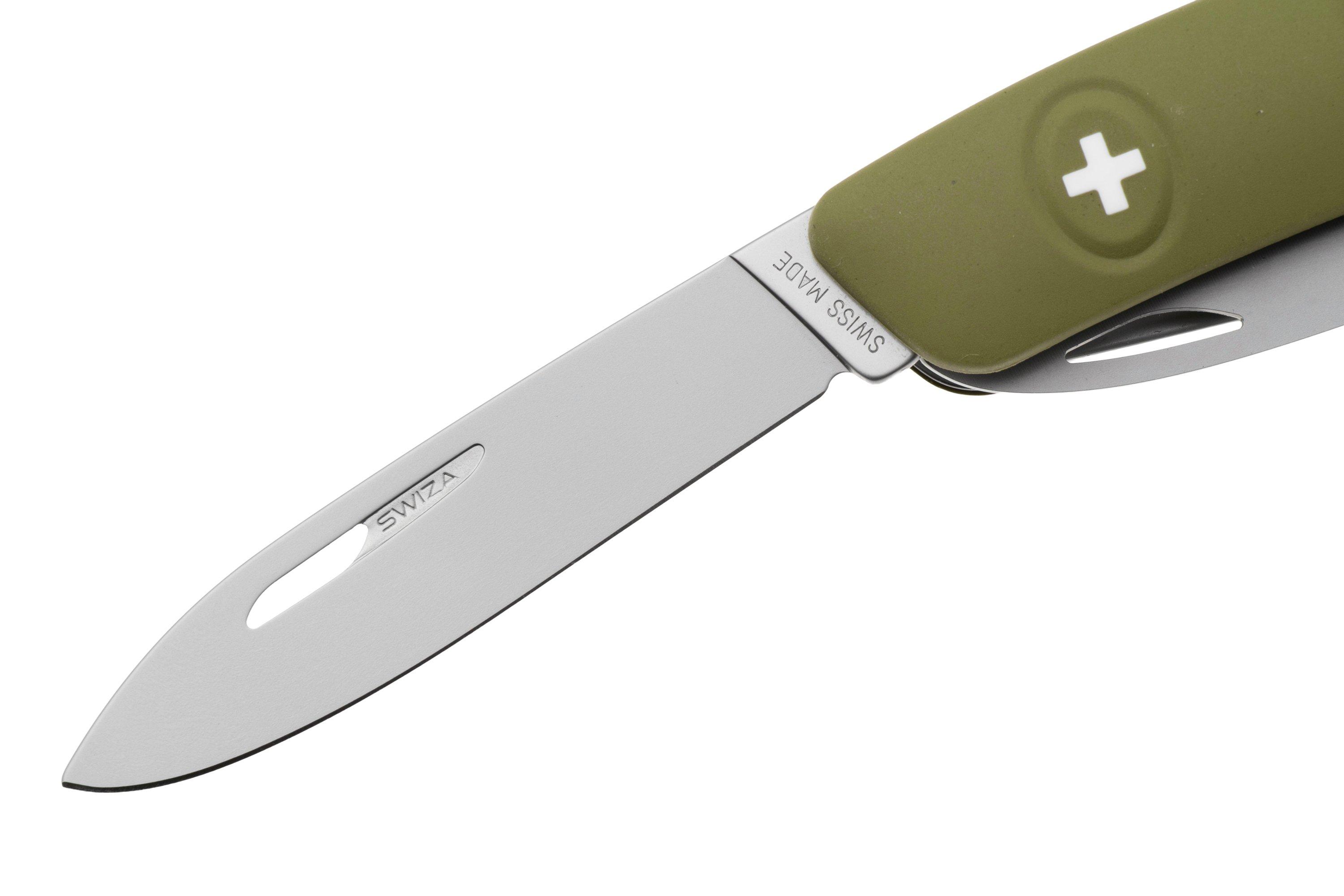 Szwajcarski scyzoryk Swiza D09 R AM, KNR.0136.1050, Olive, 9 narzędzi ...