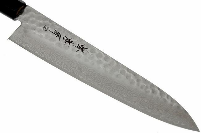 CUCHILLO JAPONES EN ACERO DAMASCO 45 CAPAS COCINERO 210 MM