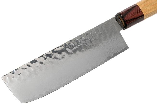 Coltello da cucina giapponese martellato per tagliare le verdure, NAKIRI,  16,5 cm