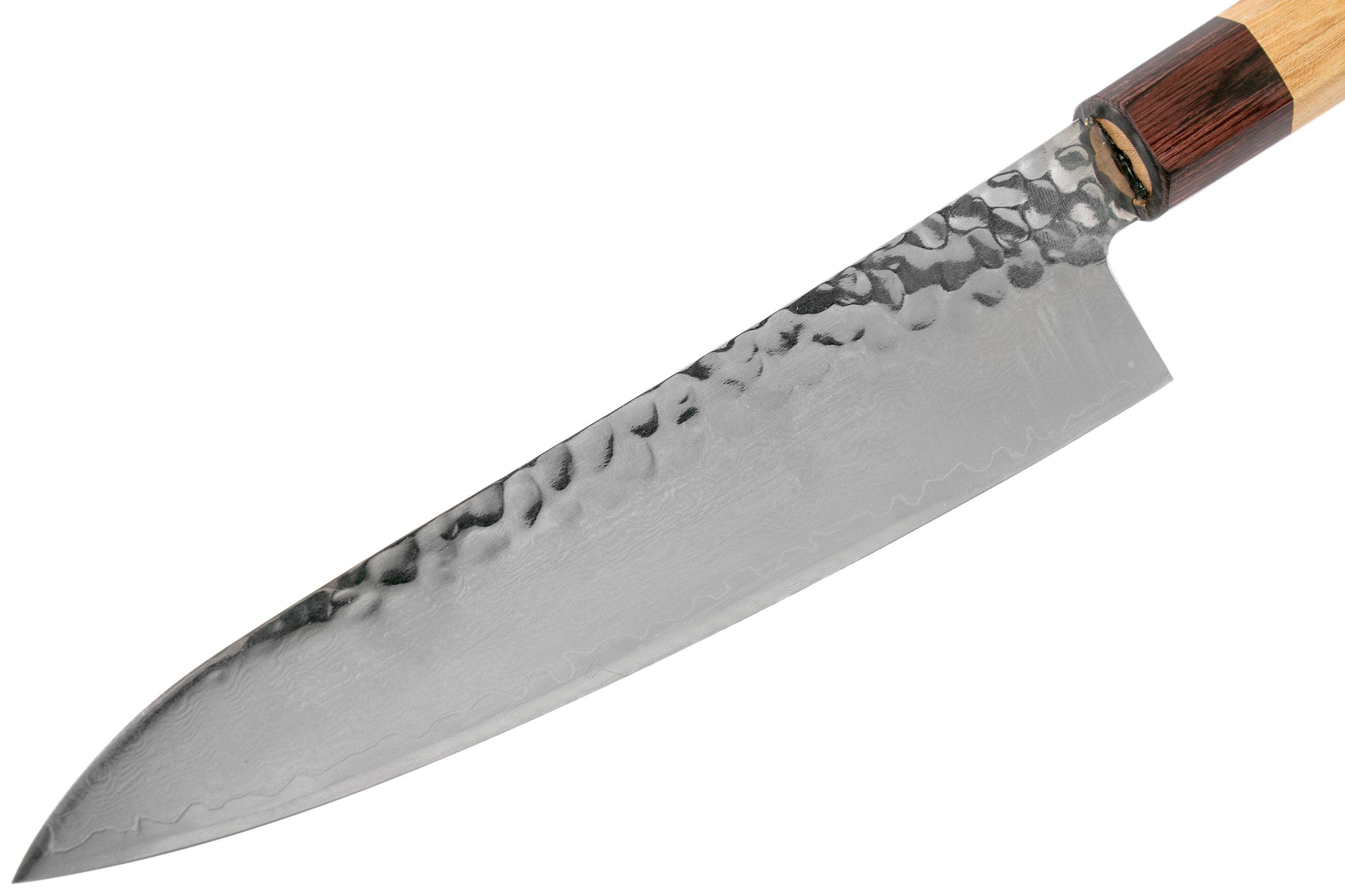 Sakai Takayuki chef's knife 33Layer Damascus Hammered WA 21 cm