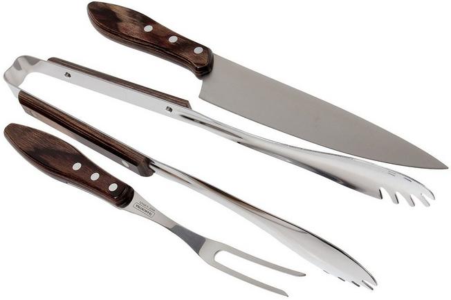  Tramontina Chef's Knife Set, Grill Tongs & Grill Fork