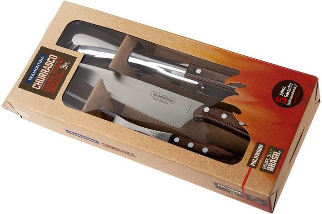 Kit D'ustensiles Barbecue Churrasco, 3pcs, Inox Et Plastique Tramontina à  Prix Carrefour