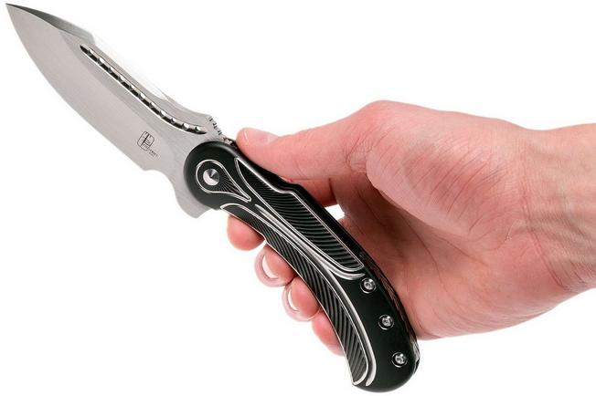 Image for Todd Begg Steelcraft Field Marshall, satin blade, black & silver FM223