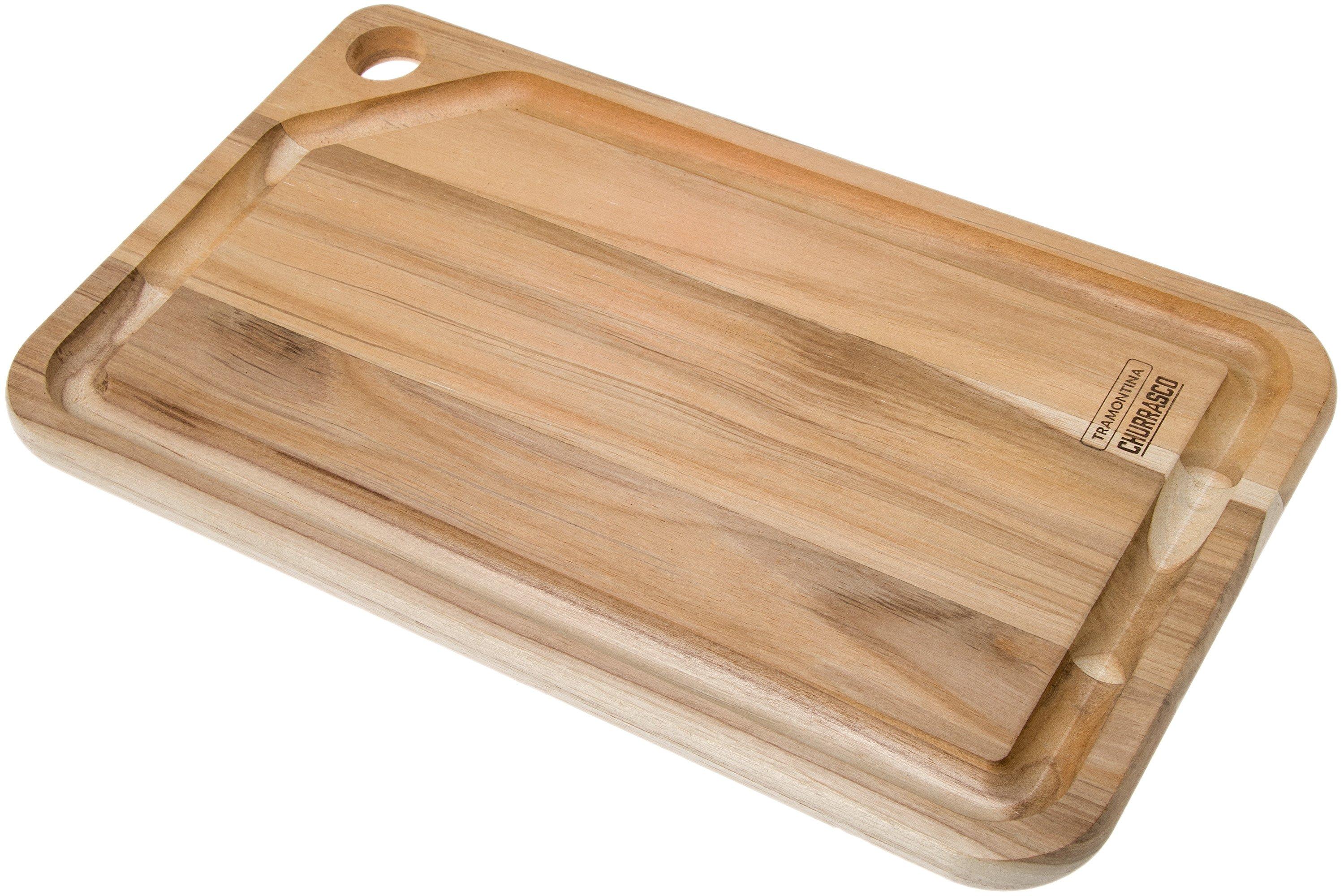 TABLA DE MADERA PARA CORTAR Y SERVIR CHURRASCO 50X32X2,2 MUIR BNZ