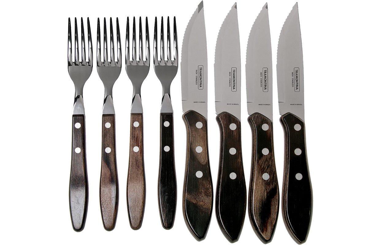 Churrasco BBQ 12 Pc Polywood Fork and Steak Knife Set - Tramontina US