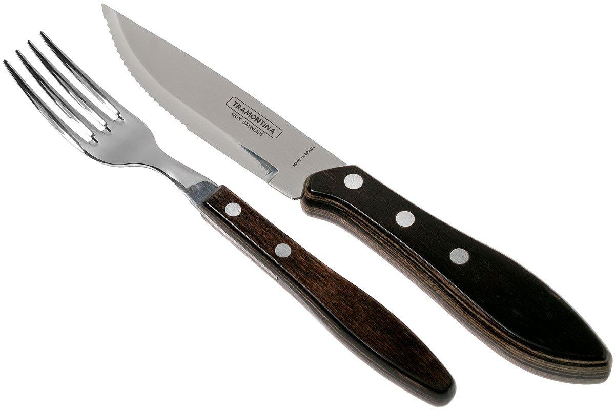 LISM Serrated Steak Knives Set of 6,Premium One Piece Steak Knife