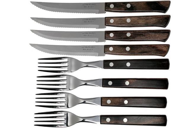 Tramontina 29899/155 Knives 10 Set, Stainless Steel, Brown knife cook set  of 10