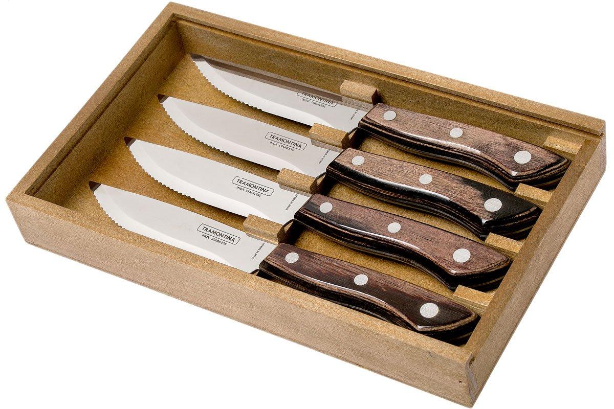 Personalised 2 Tramontina Steak Knives & Thermometer Box Set 