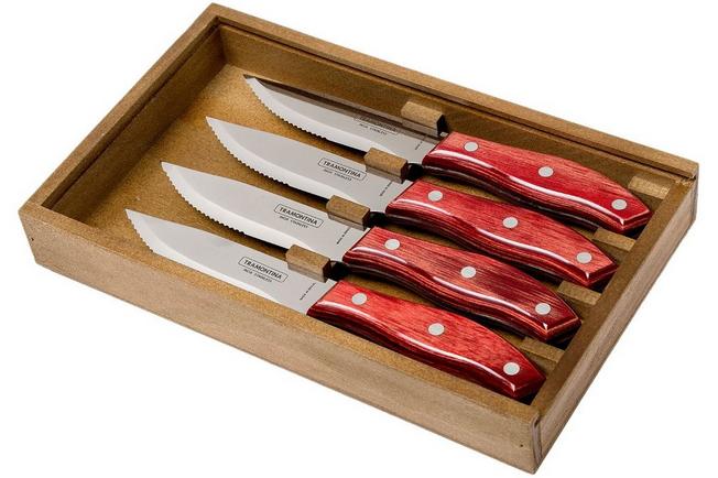 Image for Tramontina Churrasco Premium Rio Grande steak knife set red 4-piece