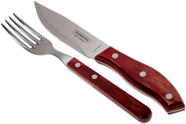 Tramontina Churrasco Premium Rio Grande steak knife set red 4-piece