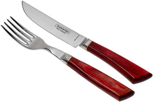 Image for Tramontina Churrasco Premium Pampas steak cutlery set red 4-piece