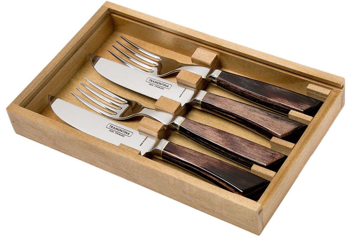 Tramontina Churrasco Premium Pampas steak cutlery set brown 4piece