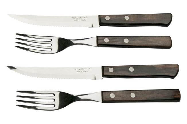 CHURRASCO Steak/Pizza Cutlery Set, 4 Pieces 1 set